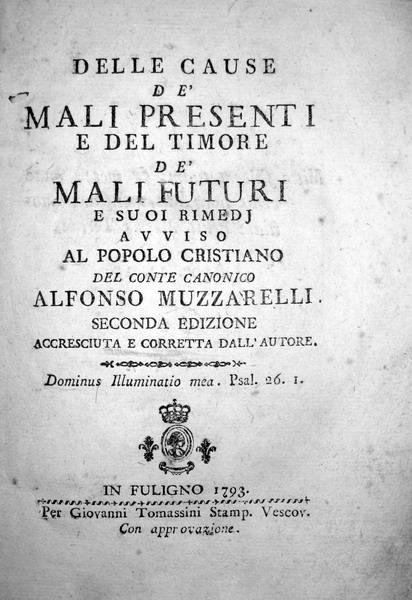 Alfonso Muzzarelli - Delle cause dei mali presenti