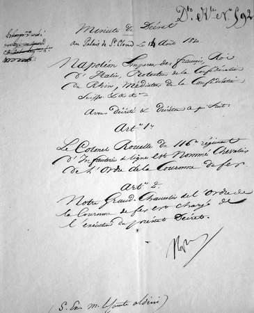 Lettera autografa Napoleone