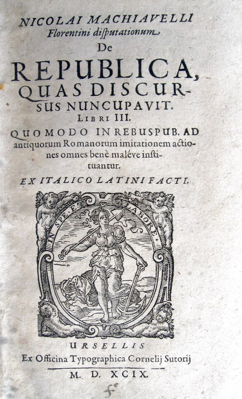 Niccol� Machiavelli - De republica - 1599
