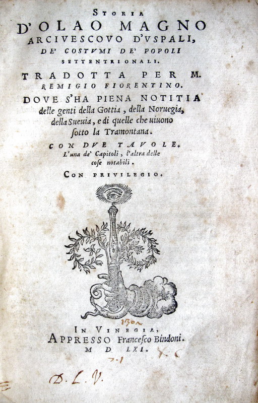 Oleo Magno - Storia de costumi de popoli settentrionali - 1561