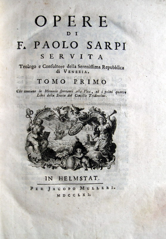 Paolo Sarpi - Opere - 1761/1768 (video)