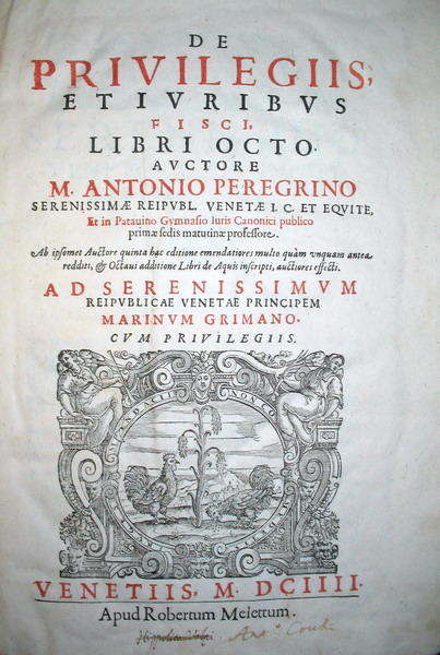 Marco Antonio Pellegrini - De privilegiis et iuribus fisci