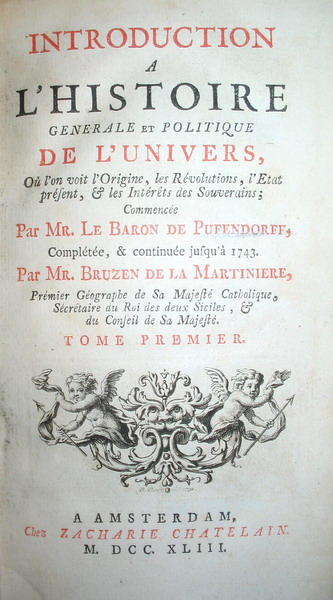 Samuel Pufendorf - Introduction a l'histoire