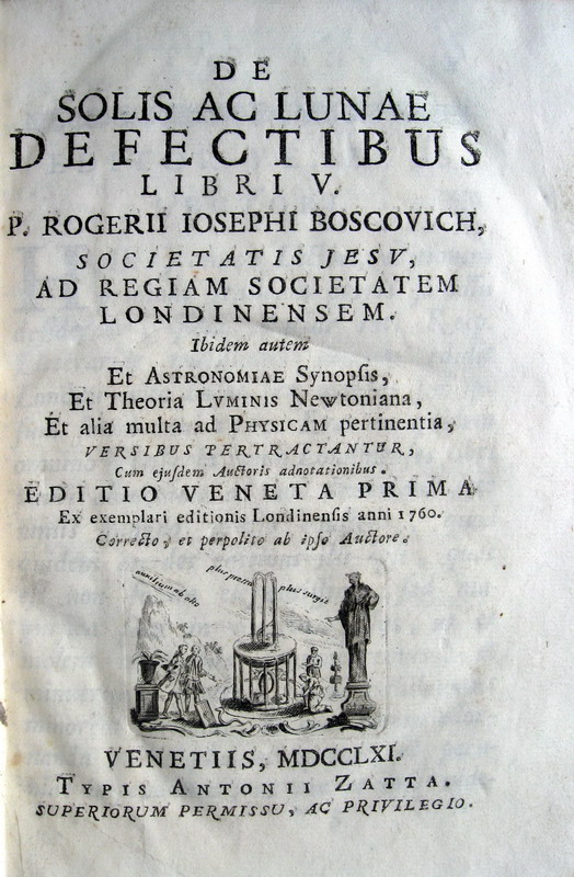 Roger Joseph Boscovich - De solis ac lunae defectibus libri V - 1761