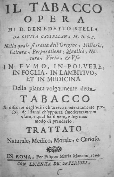 Benedetto Stella - Il tabacco Benedetto Stella - Il tabacco