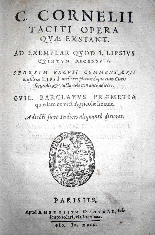 Cornelius Tacitus - Opera quae exstant - 1599