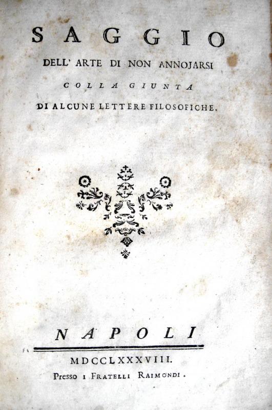 Vassalli - Saggio noia - 1788