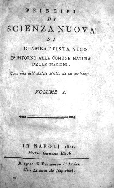 Giambattista Vico - Principi di scienza nuova (1811)